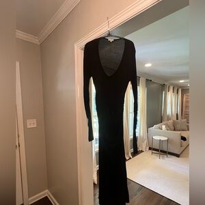 James Perse Black Long Sleeve Dress